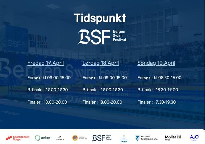 Tidspunkter for BSF 2026