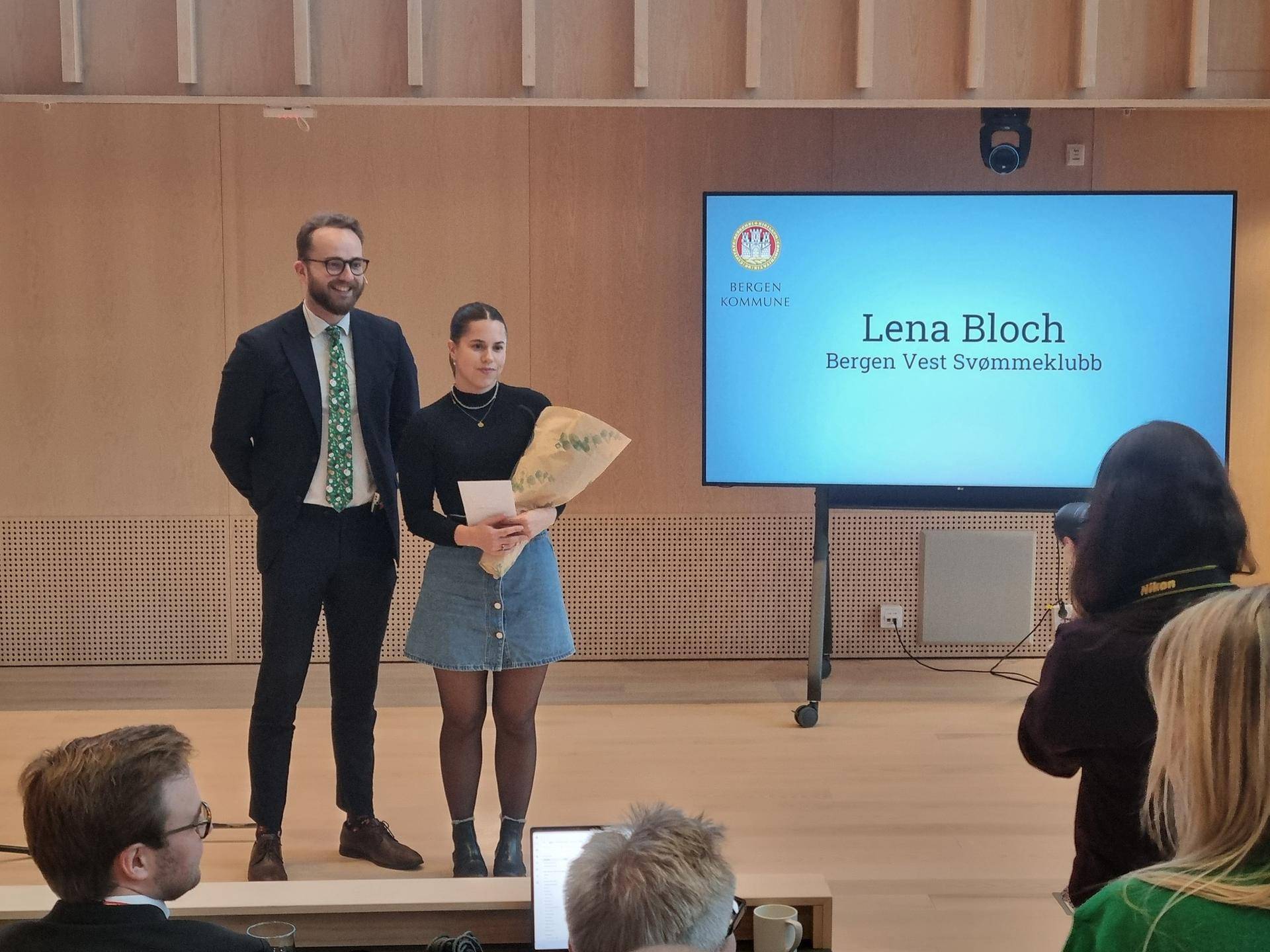 Idrettsbyråd Reidar Digranes og Lena Bloch